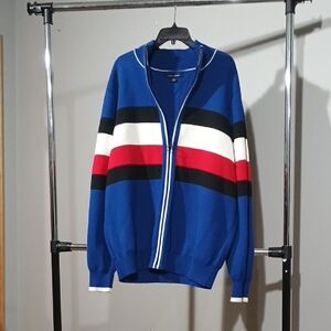 Tommy Hilfiger Blue, Red, and White Men's Sweater